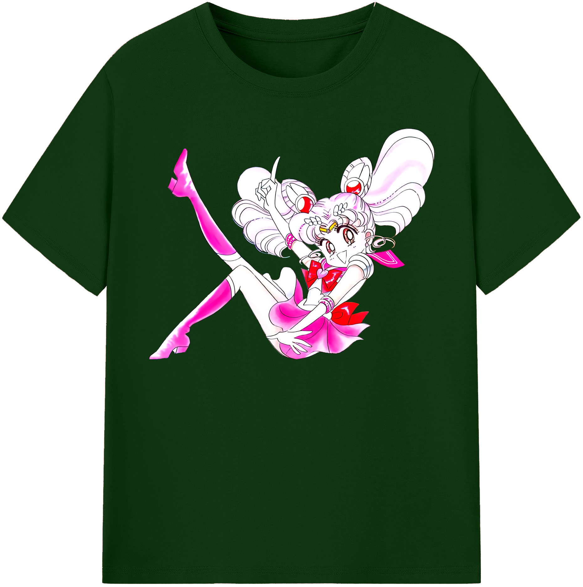 （画像用） 美少女戦士セーラームーン ちびうさ Sailor Moon Chibiusa Tsukino Usagi Small Lady Serenity 綿100％半袖Tシャツ（フロントプリント）